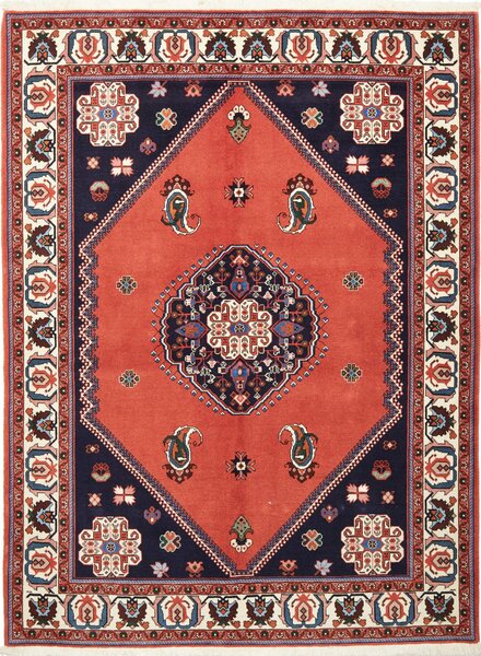 Tappeto Kaschkuli Persia Medaglione Terracotta Blu Notte 149x201 Cm