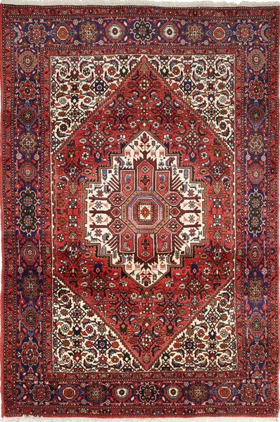 Tappeto Gholtugh Persia Geometrico Rosso Blu 125x188 Cm