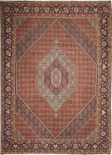 Tappeto Bidjar Persia Geometrico Rosso Mattone Blu 255x347 Cm