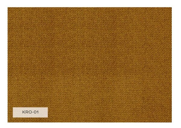 Divano letto a U in velluto giallo senape, angolo destro Lofty Lilly - Miuform