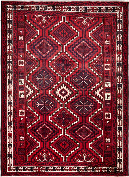 Tappeto Lori Persia Astratto Rosso Blu 226x306 Cm