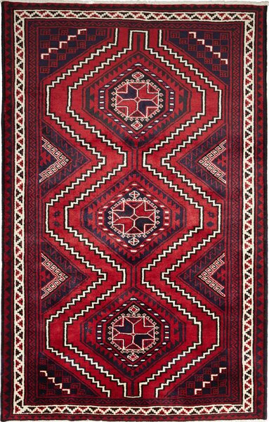 Tappeto Lori Persia Geometrico Rosso Blu Scuro 169x265 Cm