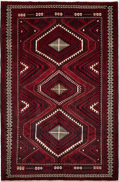 Tappeto Lori Persia Astratto Rosso Blu 212x318 Cm