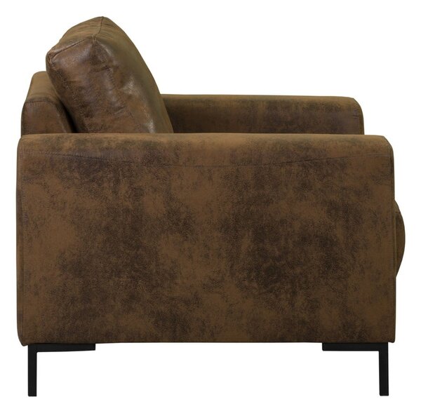 Poltrona marrone con rivestimento in finta pelle Lofty Lilly – Miuform