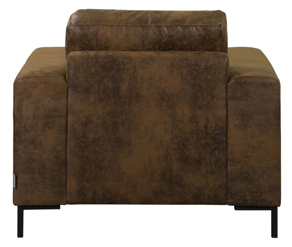 Poltrona marrone con rivestimento in finta pelle Lofty Lilly – Miuform