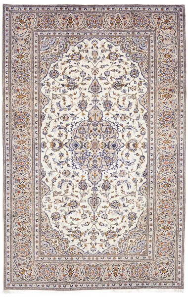 Tappeto Kashan Persia Medaglione Crema Blu 203x320 Cm