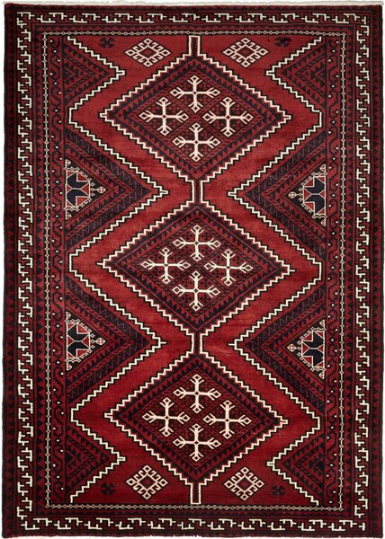 Tappeto Lori Persia Astratto Rosso Bordeaux Nero 213x297 Cm