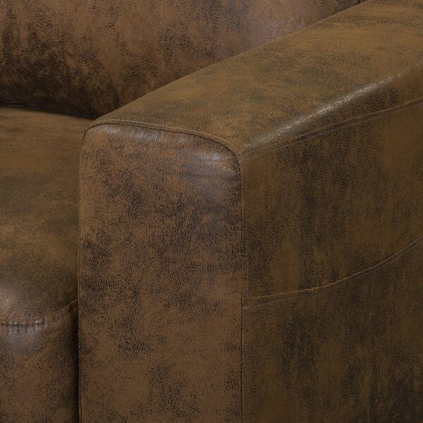 Poltrona marrone con rivestimento in finta pelle Lofty Lilly – Miuform