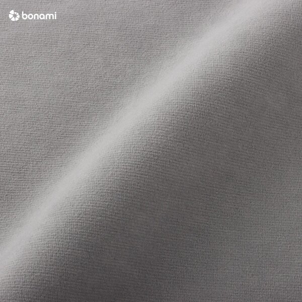 Divano letto angolare in velluto grigio chiaro (angolo sinistro) Sweet Harmony - Miuform