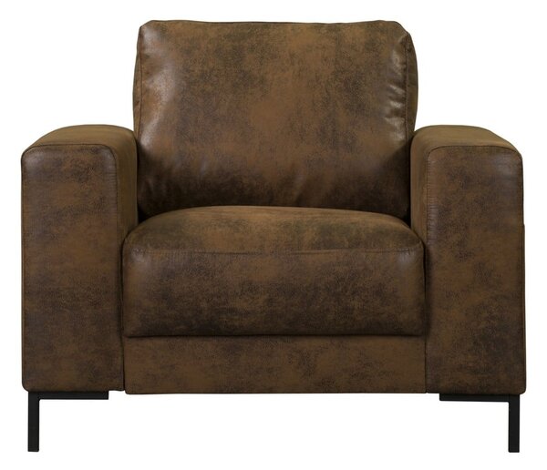 Poltrona marrone con rivestimento in finta pelle Lofty Lilly – Miuform