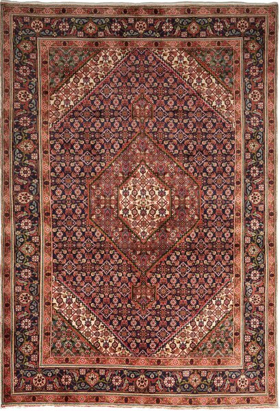 Tappeto Tabriz Persia Geometrico Blu Rosso 200x290 Cm