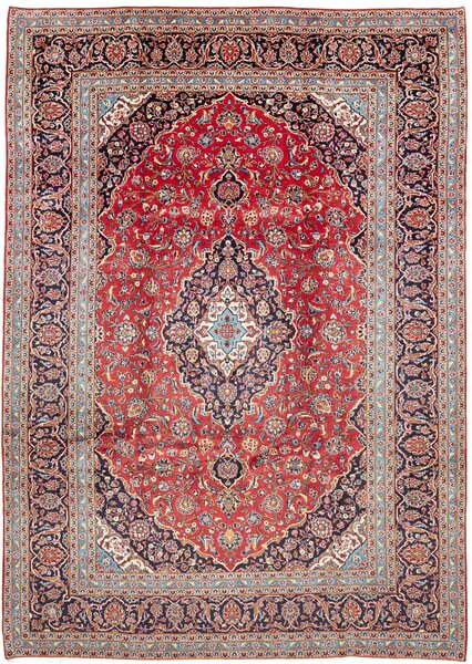 Tappeto Ardakan Persia Medaglione Rosso Blu 246x354 Cm