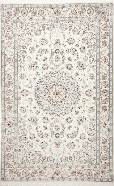 Tappeto Nain 9la Persia Medaglione Crema Azzurro 154x242 Cm