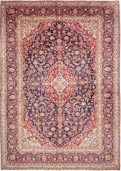 Tappeto Ardakan Persia Medaglione Blu Rosso 300x428 Cm