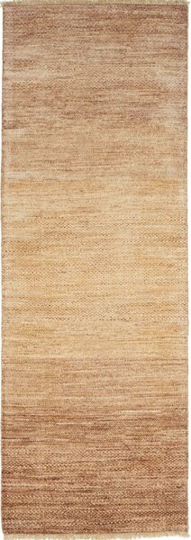 Tappeto Shayan Pakistan Tinta Unita Marrone Beige Naturale 77x201 Cm