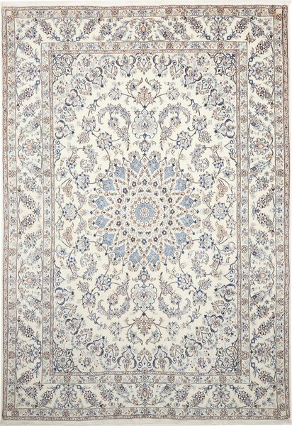 Tappeto Nain 9la Persia Medaglione Crema Blu 200x292 Cm