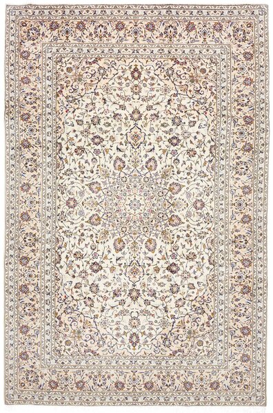 Tappeto Kashan Persia Medaglione Avorio Blu 200x305 Cm