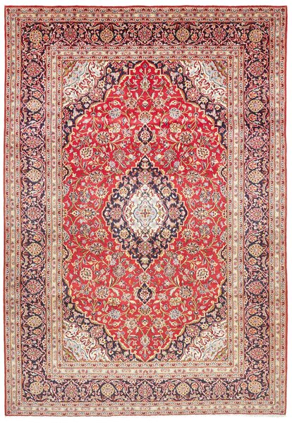 Tappeto Ardakan Persia Medaglione Rosso Blu 203x297 Cm