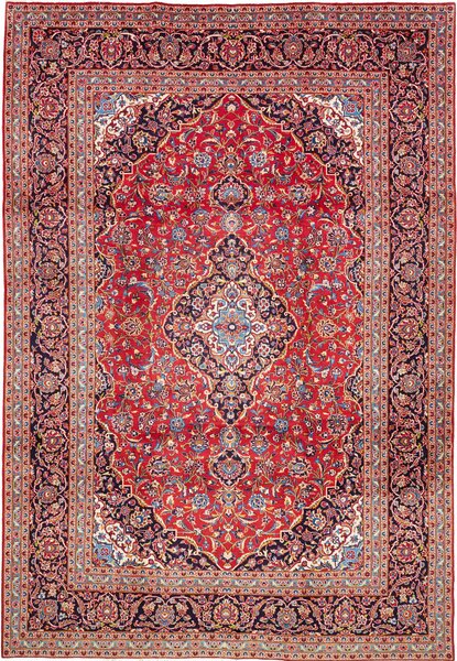 Tappeto Ardakan Persia Medaglione Rosso Blu Notte 250x368 Cm