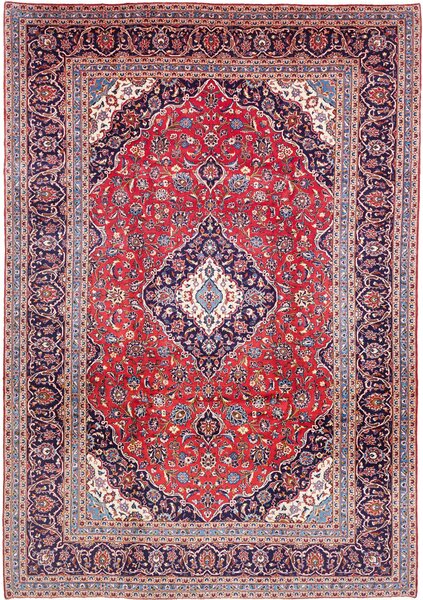 Tappeto Ardakan Persia Medaglione Rosso Blu 242x343 Cm