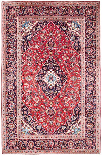Tappeto Ardakan Persia Medaglione Rosso Blu 197x302 Cm