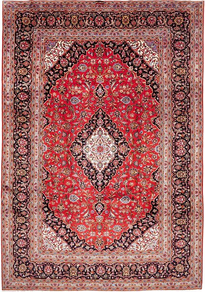 Tappeto Ardakan Persia Medaglione Rosso Blu 244x352 Cm