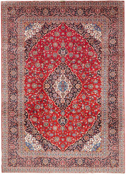Tappeto Ardakan Persia Medaglione Rosso Blu 250x355 Cm