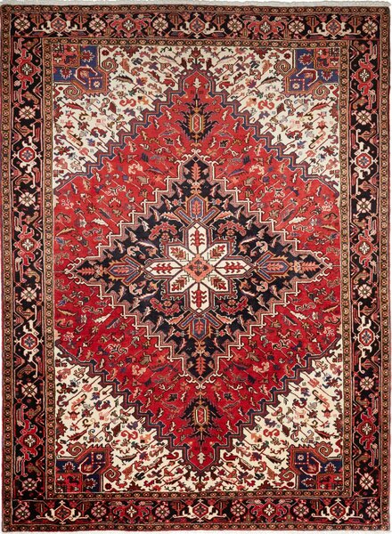 Tappeto Gorawan Persia Medaglione Rosso Blu Scuro 258x350 Cm