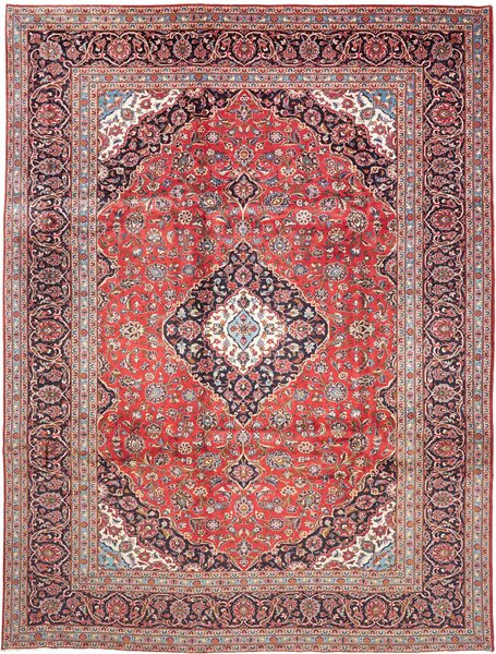 Tappeto Ardakan Persia Medaglione Rosso Blu Scuro 293x393 Cm