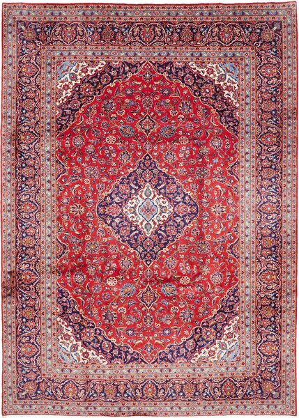Tappeto Ardakan Persia Medaglione Rosso Blu 242x343 Cm