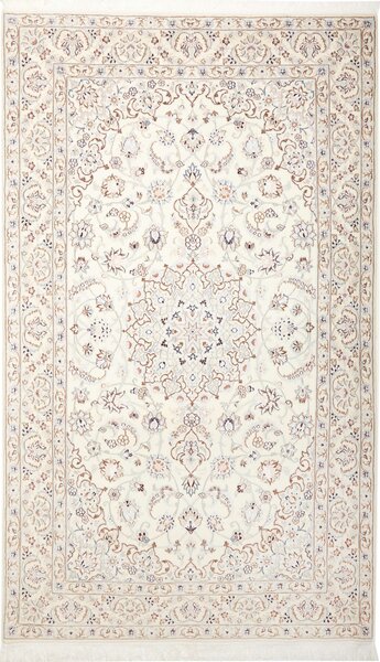 Tappeto Nain 9la Persia Medaglione Crema Azzurro 155x264 Cm