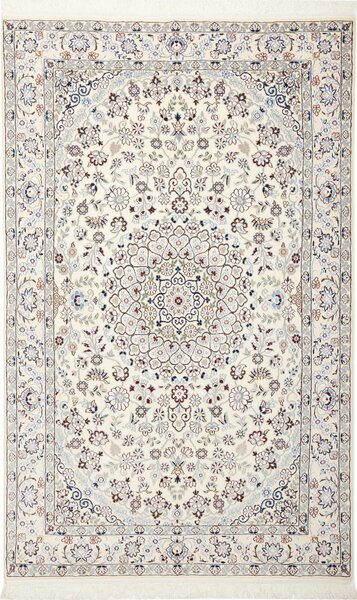 Tappeto Nain 9la Persia Medaglione Crema Azzurro 132x210 Cm