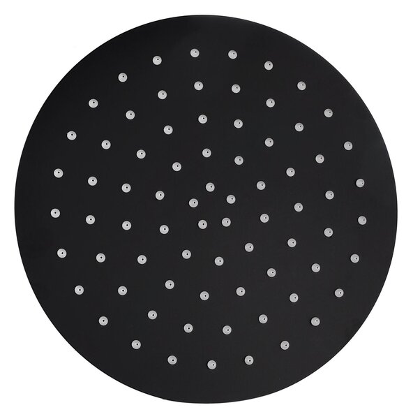 Soffione doccia Mirian 25 x 25 cm in inox nero , dipinto