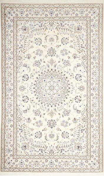 Tappeto Nain 9la Persia Medaglione Crema Blu 168x274 Cm