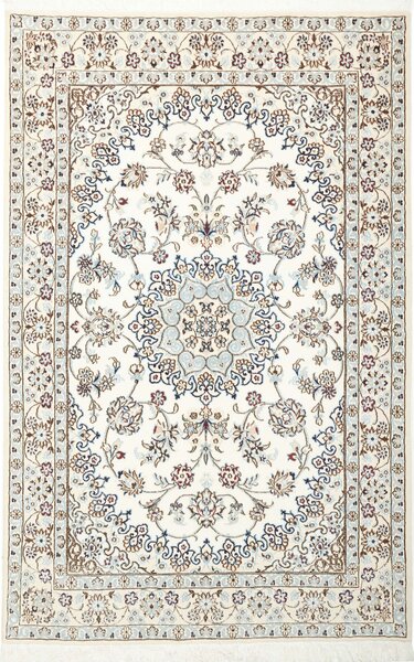 Tappeto Nain 9la Persia Medaglione Crema Blu 130x200 Cm