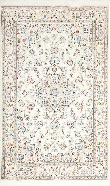 Tappeto Nain 9la Persia Medaglione Avorio Pastello 133x213 Cm