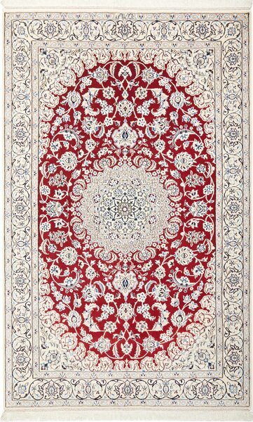 Tappeto Nain 9la Persia Medaglione Rosso Avorio Blu 134x213 Cm