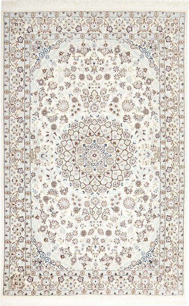 Tappeto Nain 9la Persia Medaglione Crema Marrone 130x205 Cm