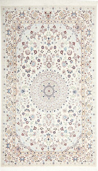 Tappeto Nain 9la Persia Medaglione Avorio Blu 132x208 Cm