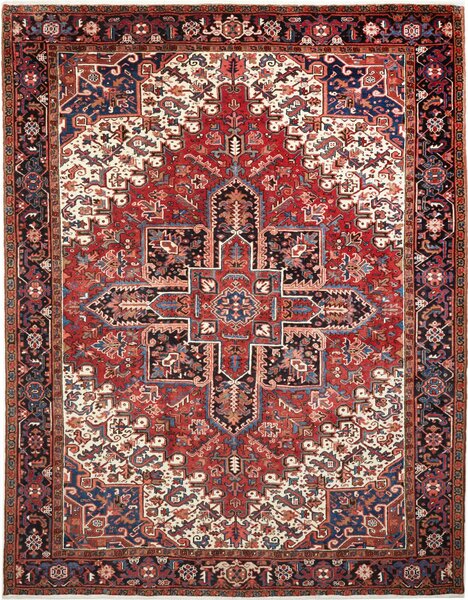 Tappeto Gorawan Persia Geometrico Rosso Blu 255x328 Cm
