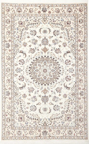Tappeto Nain 9la Persia Medaglione Avorio Marrone 130x206 Cm