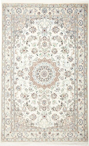 Tappeto Nain 9la Persia Medaglione Crema Blu 127x206 Cm