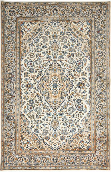 Tappeto Kashan Persia Medaglione Avorio Blu 200x304 Cm