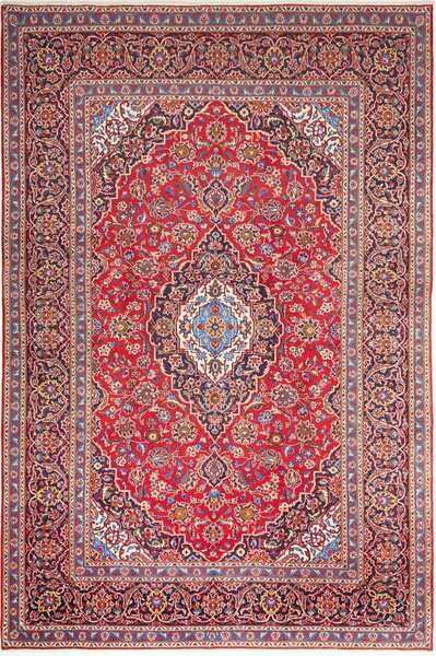 Tappeto Ardakan Persia Medaglione Rosso Blu 198x298 Cm