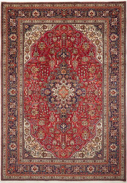 Tappeto Tabriz Persia Medaglione Rosso Blu 200x300 Cm