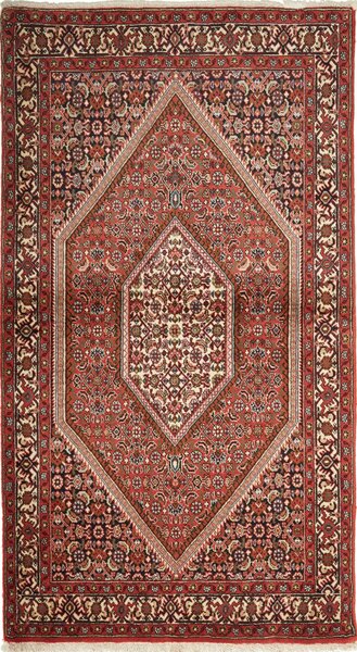 Tappeto Bidjar Persia Medaglione Rosso Beige 110x166 Cm