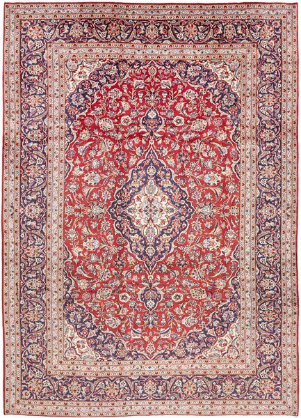 Tappeto Ardakan Persia Medaglione Rosso Blu 247x350 Cm