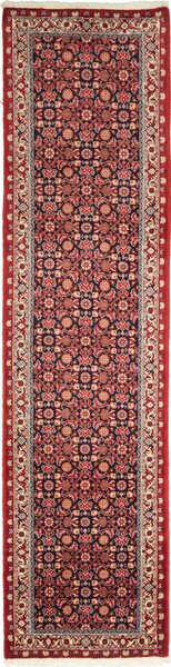 Tappeto Zandjan Persia Geometrico Rosso Blu 63x252 Cm
