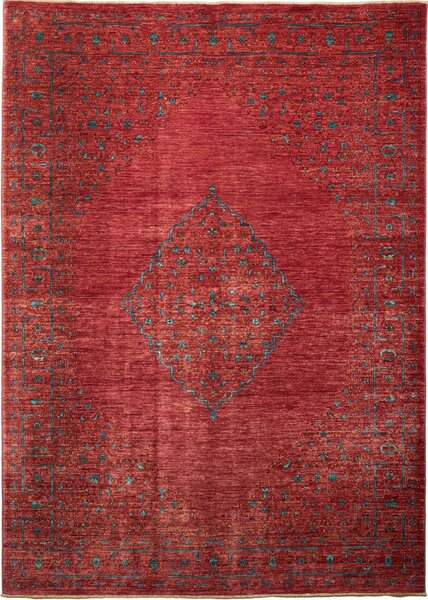Tappeto Zigler Fine Pakistan Floreale Rosso Bordeaux Turchese 173x231 Cm