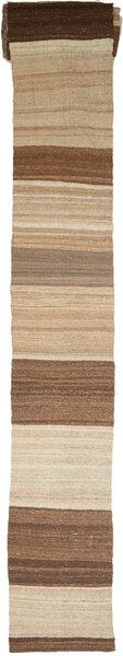 Tappeto Kilim Kavir Persia Astratto Marrone Beige 63x1690 Cm